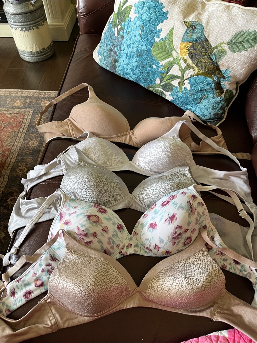 Women’s Light Pink & Floral T-Shirt Bras – Pack of Mixed Colors